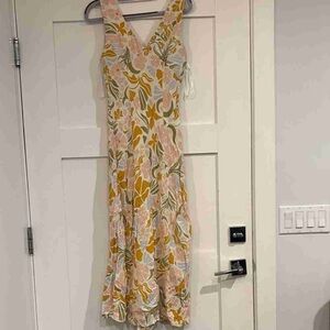 Floral V-Neck Sleeveless Dress